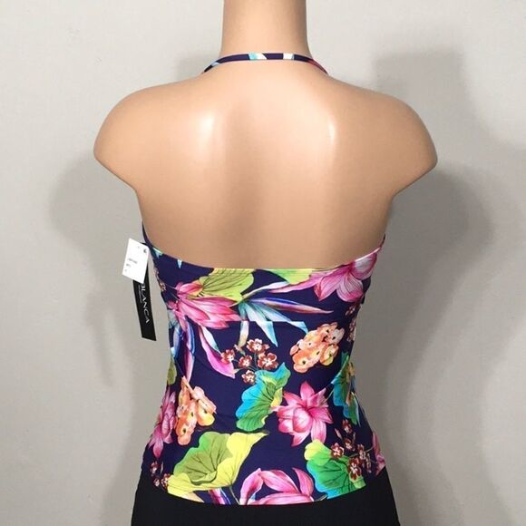 La Blanca navy floral tankini top. NWT - Picture 7 of 9